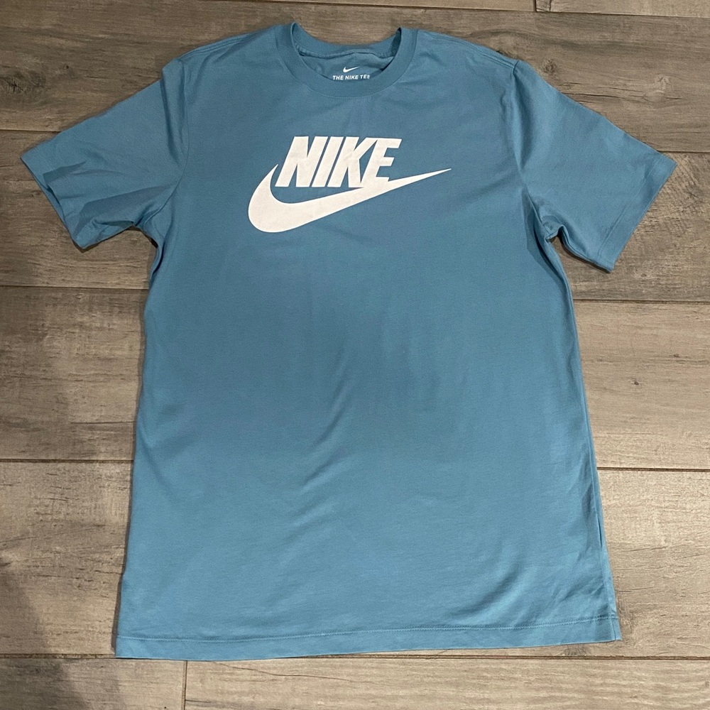 Nike Sky Blue Tee with White Logo